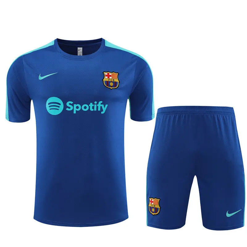 Barcelona Short Sleeve Training Suit For Men T-shirt/short Football DXB