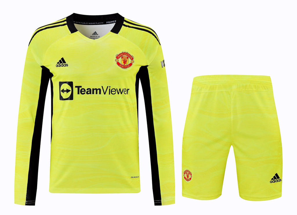 Manchester united Goalkeeper kit Long sleeves  Full set T-shirt and Short